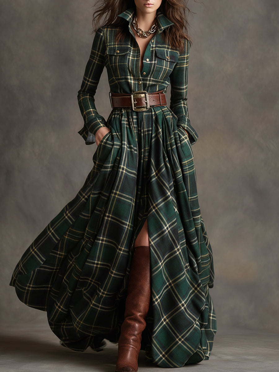 Vestido camisero estampado