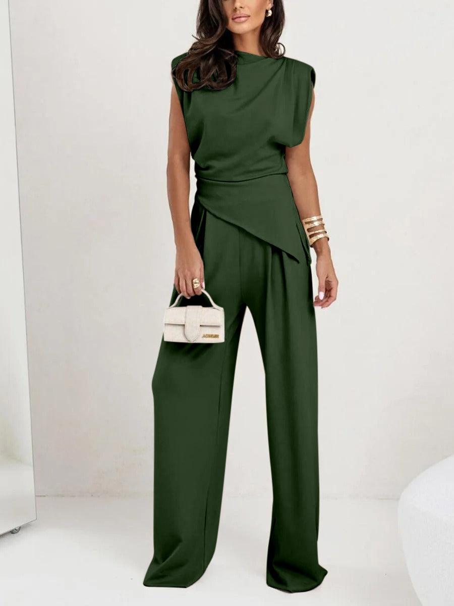 Conjunto sin mangas irregular
