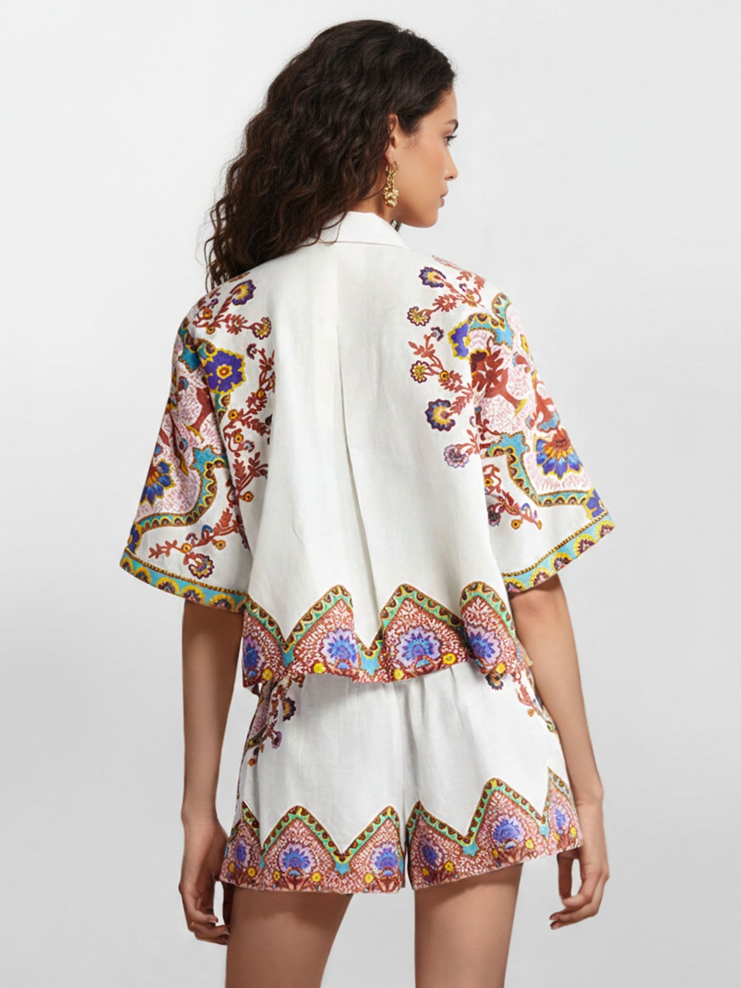 CONJUNTO CAMISERO ESTAMPADO BOHO ÉTNICO