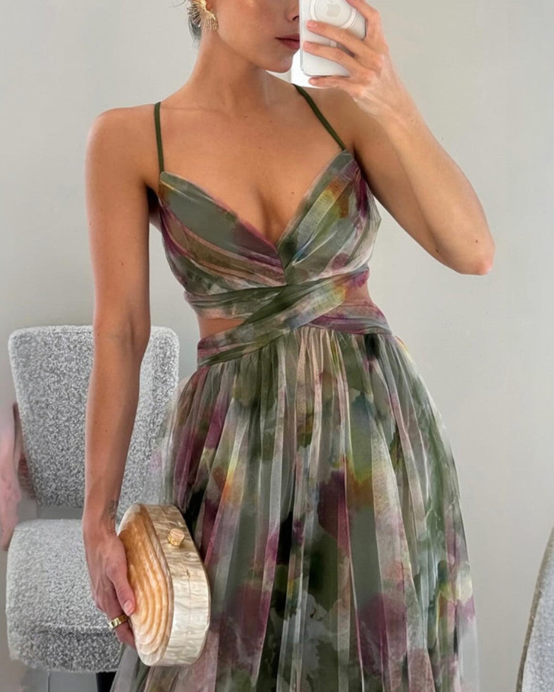 Vestido estilo Italia largo floral