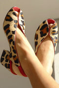 Sandalias con estampado de leopardo