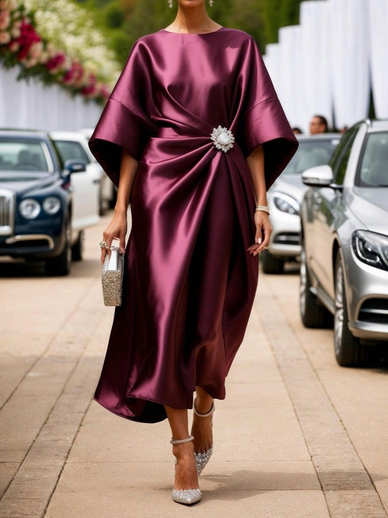 Vestido largo satén