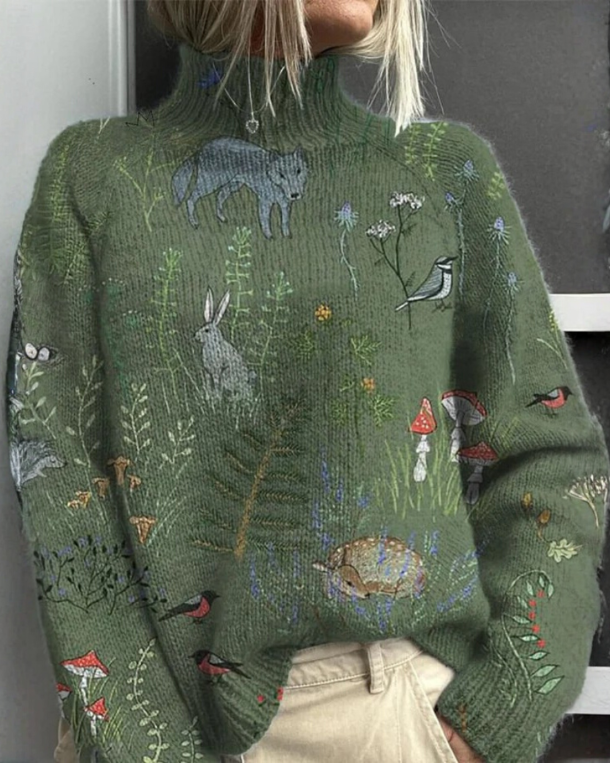 Jersey de cuello alto cálido