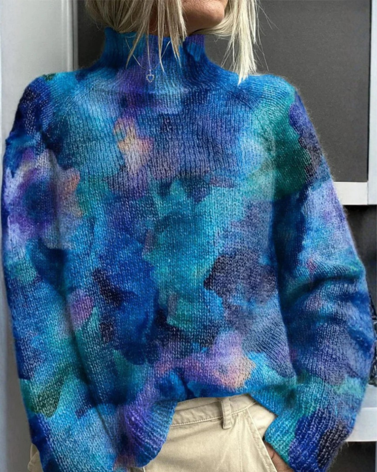 Jersey de cuello alto cálido