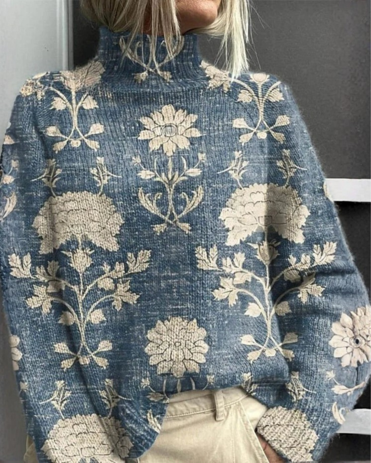 Jersey de cuello alto cálido