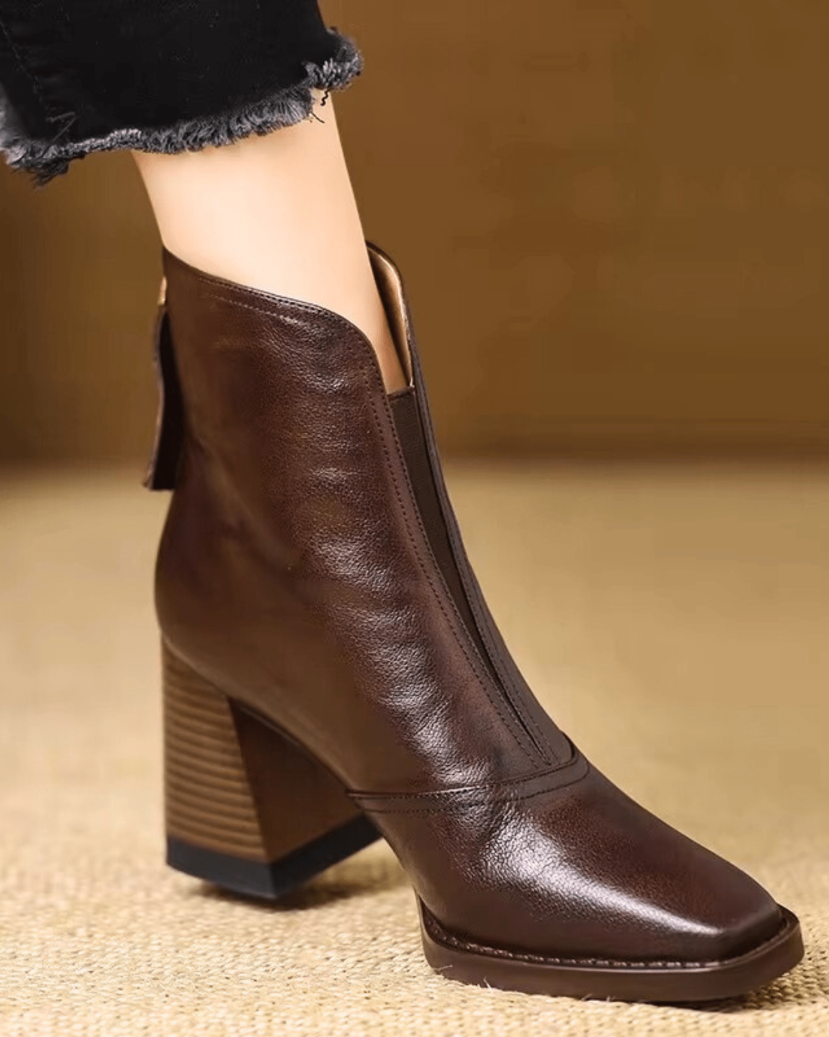 Botines con tacón medio