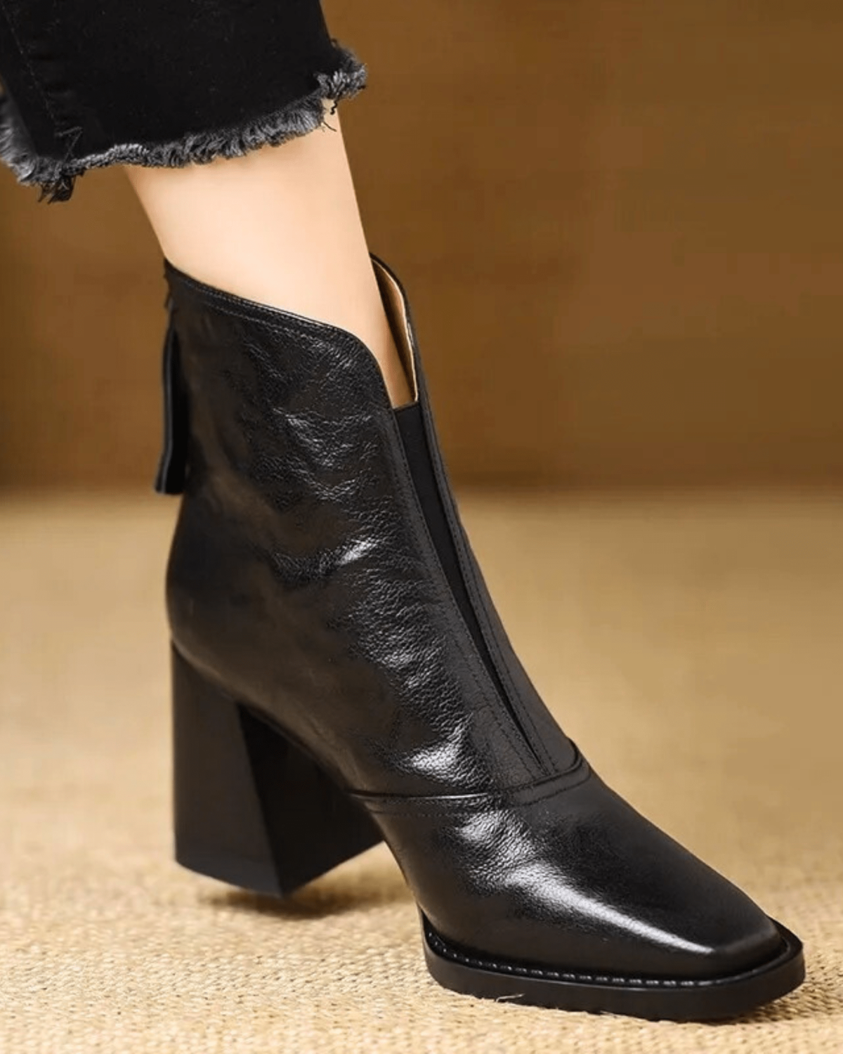 Botines con tacón medio