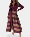 Vestido camisero a rayas con cinturón