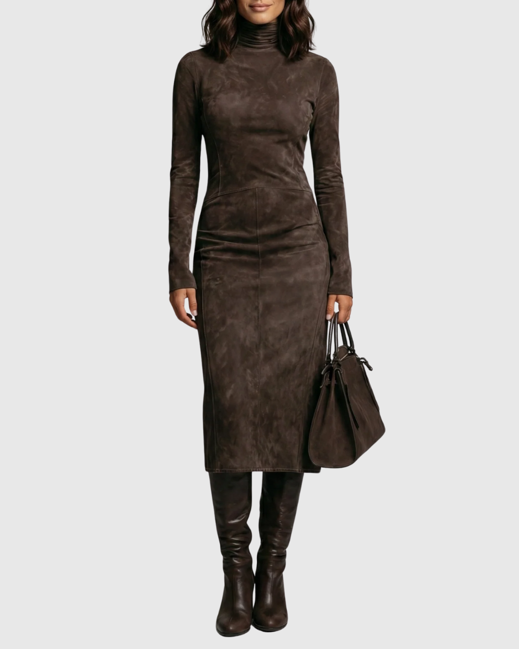 Vestido elegante terracota