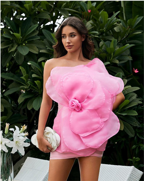 Bolso de mano con flores Wells