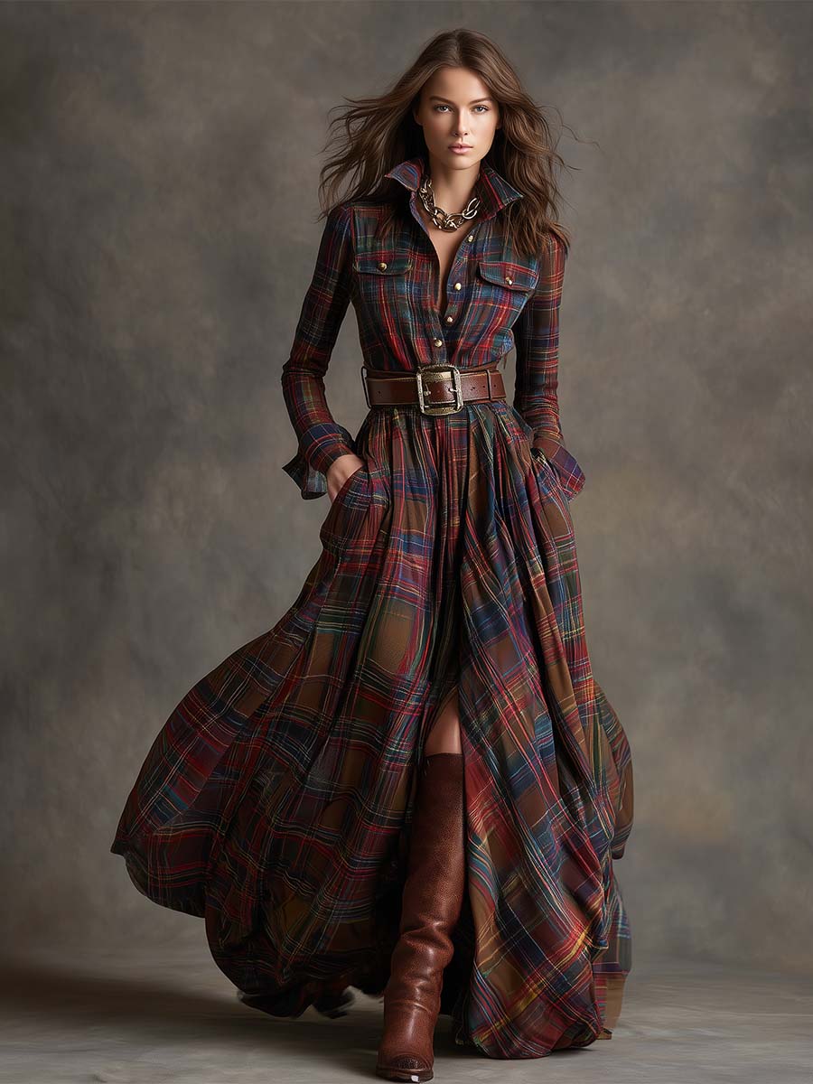 Vestido camisero estampado