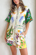 Conjunto con estampado y cintura elástica