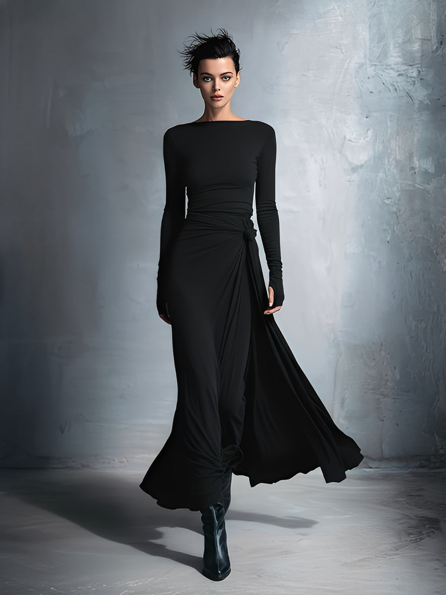Vestido con nudo envolvente