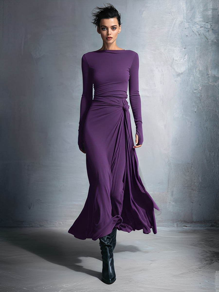 Vestido con nudo envolvente