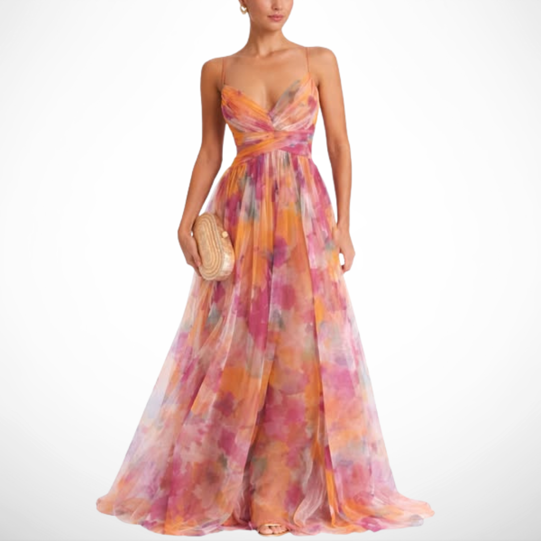 Vestido estilo Italia largo floral