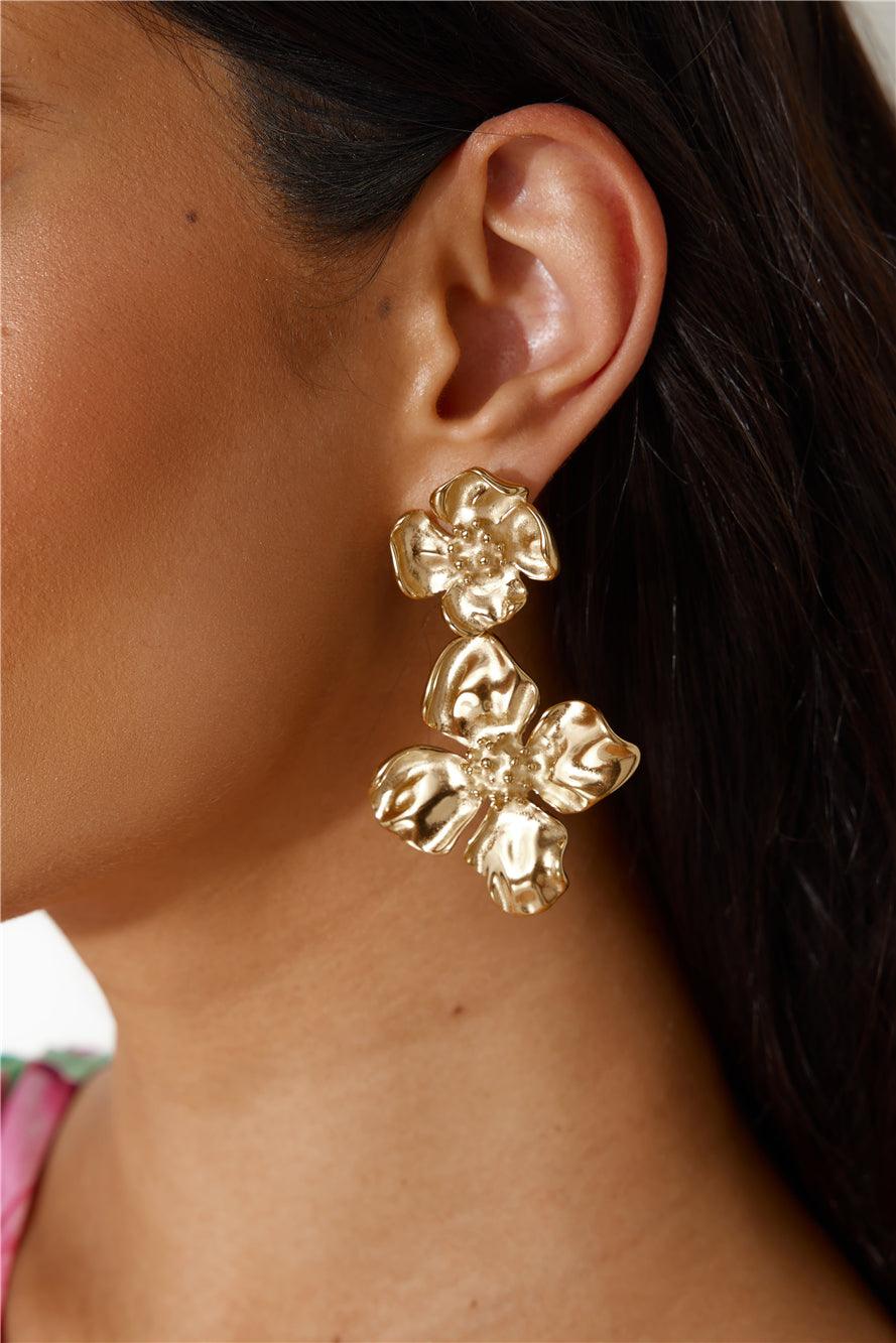 Pendientes chapados en oro de 18k