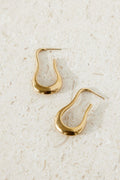Pendientes de aro abiertos  chapados en oro de 18k