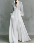 Vestido de algodón y lino