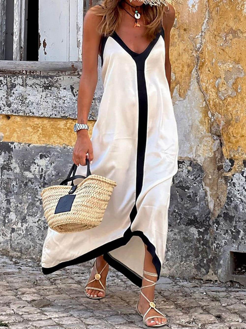 Vestido midi con tirantes