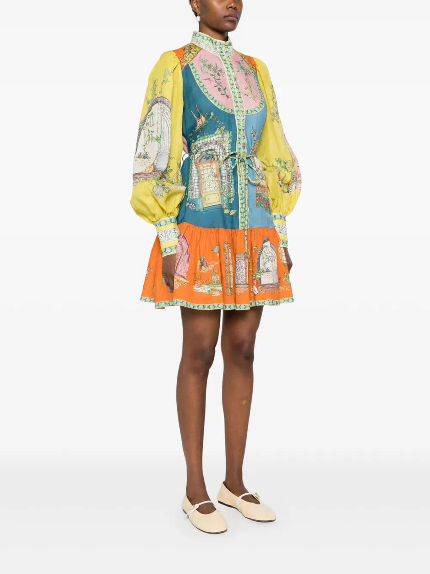 VESTIDO MINI ESTAMPADO DE INSPIRACIÓN ARTÍSTICA