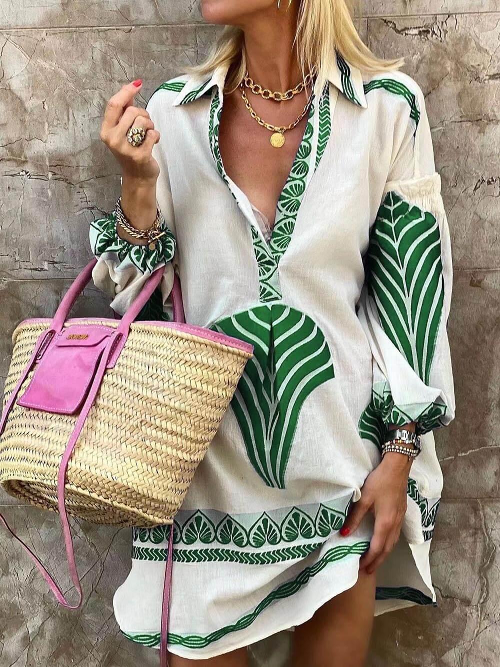 Vestido festivo con estampado