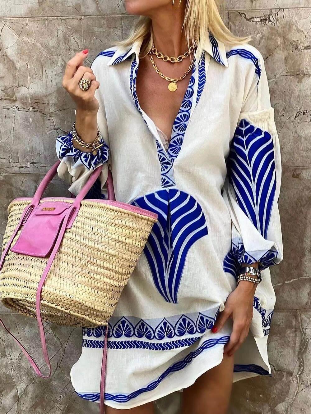 Vestido festivo con estampado