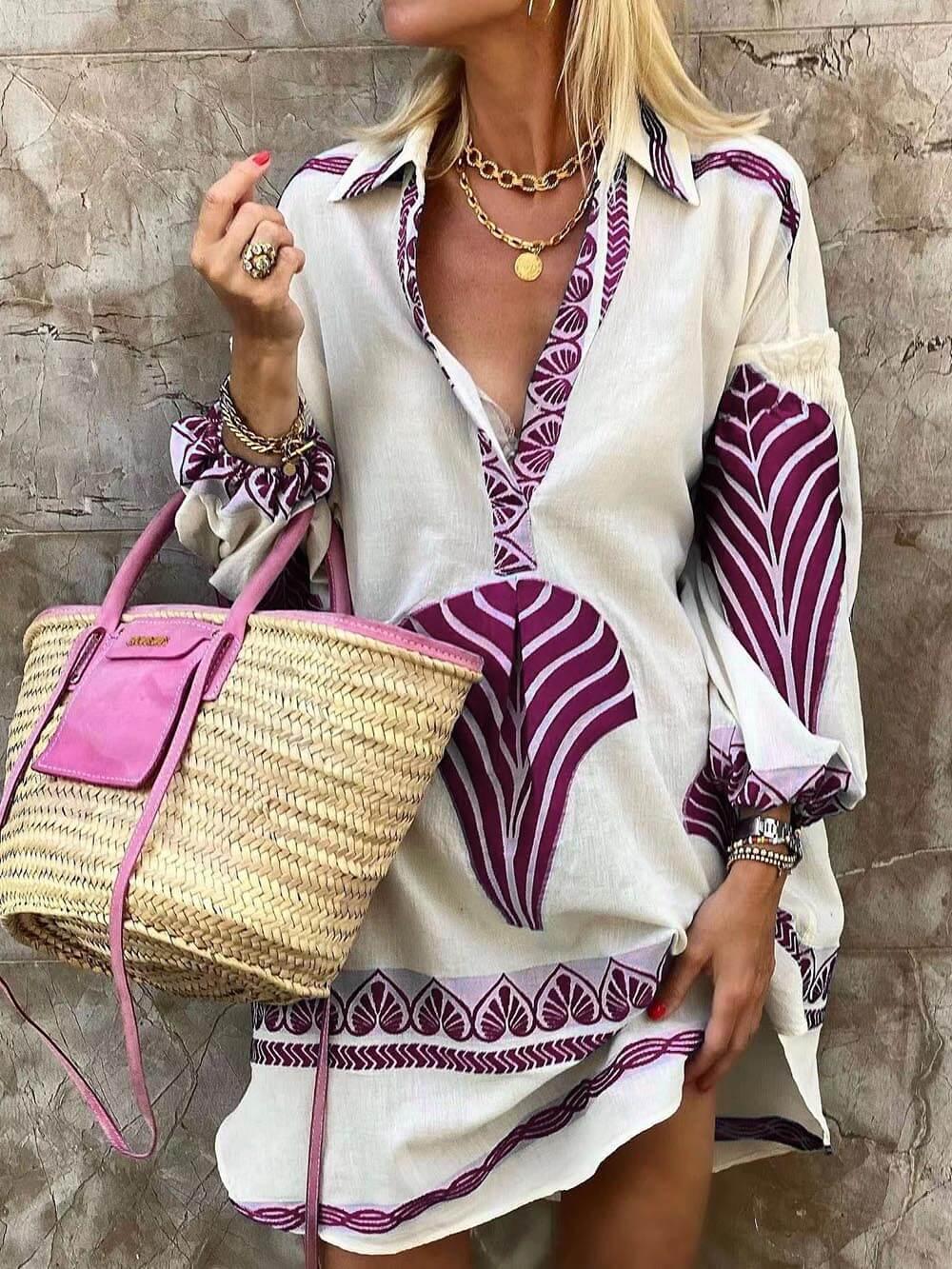 Vestido festivo con estampado