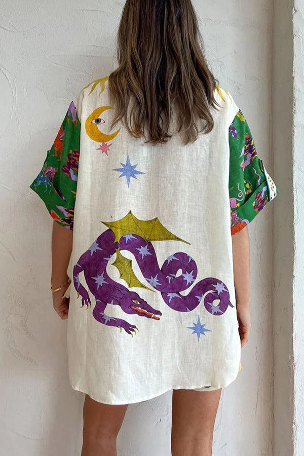Conjunto con estampado y cintura elástica