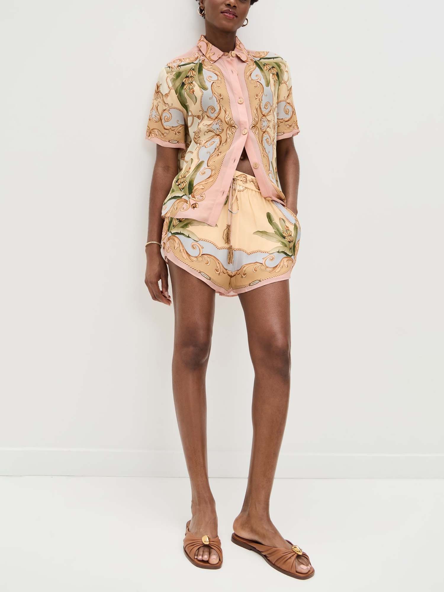 CONJUNTO CAMISERO ESTAMPADO BARROCO TROPICAL