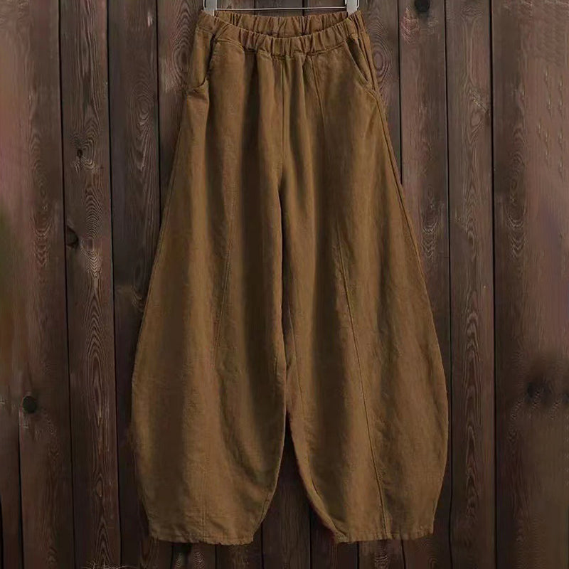 Pantalones con bolsillos lisos y farol