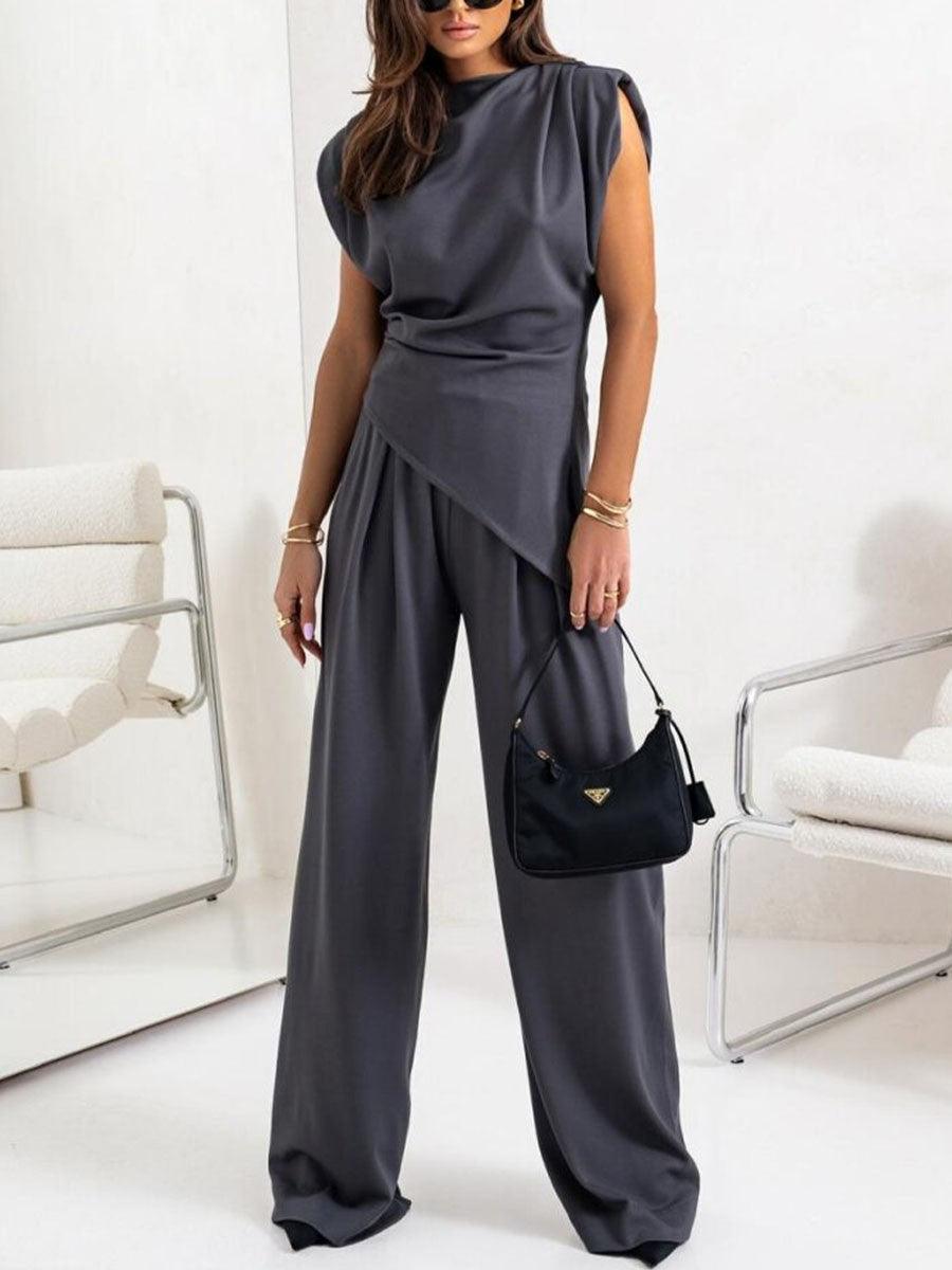 Conjunto sin mangas irregular