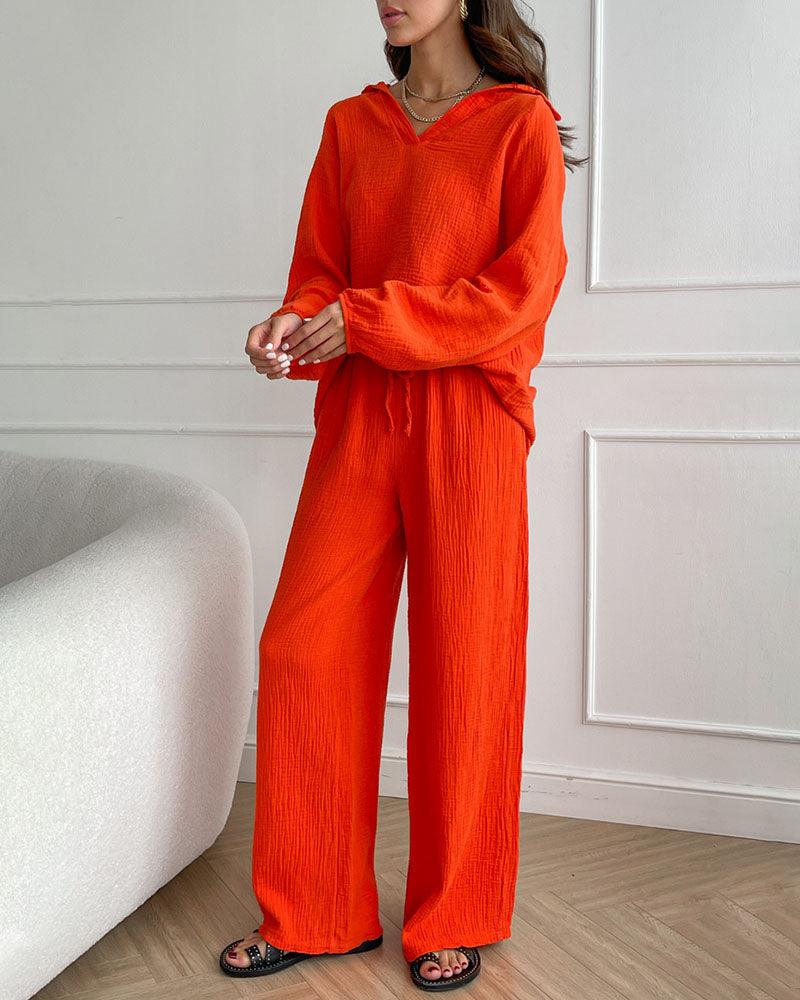 Conjunto con escote en V