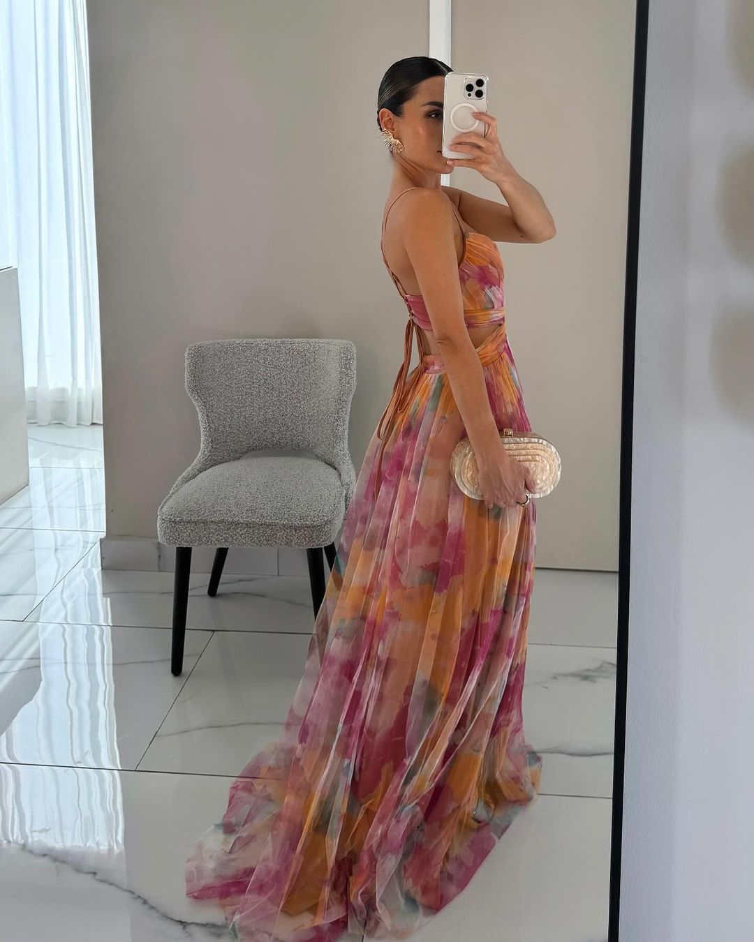Vestido estilo Italia largo floral