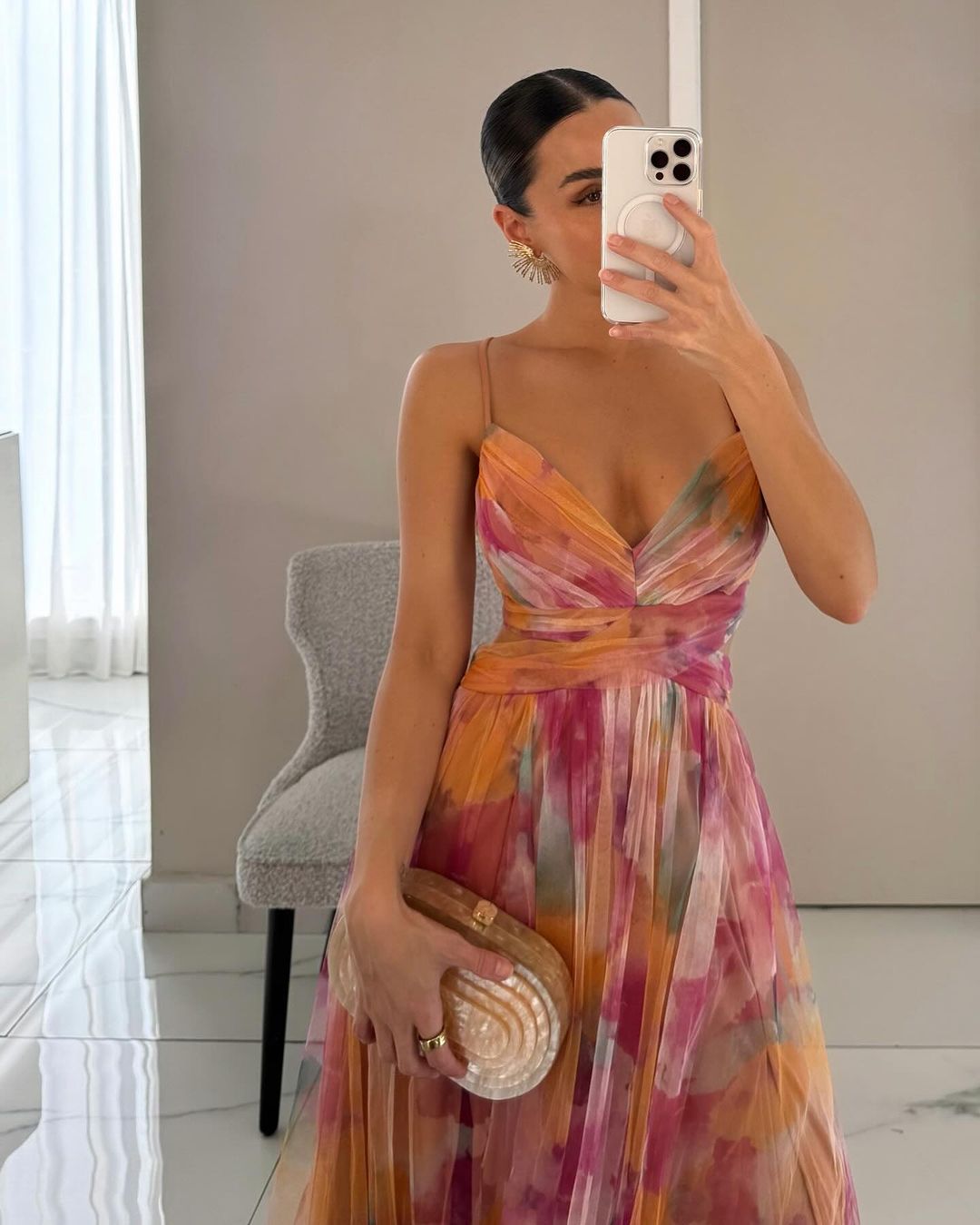 Vestido estilo Italia largo floral