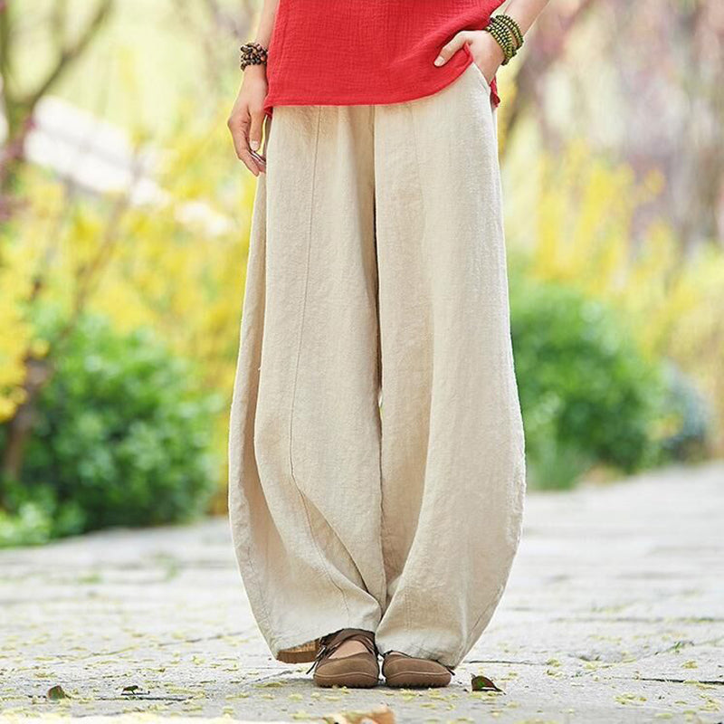 Pantalones con bolsillos lisos y farol