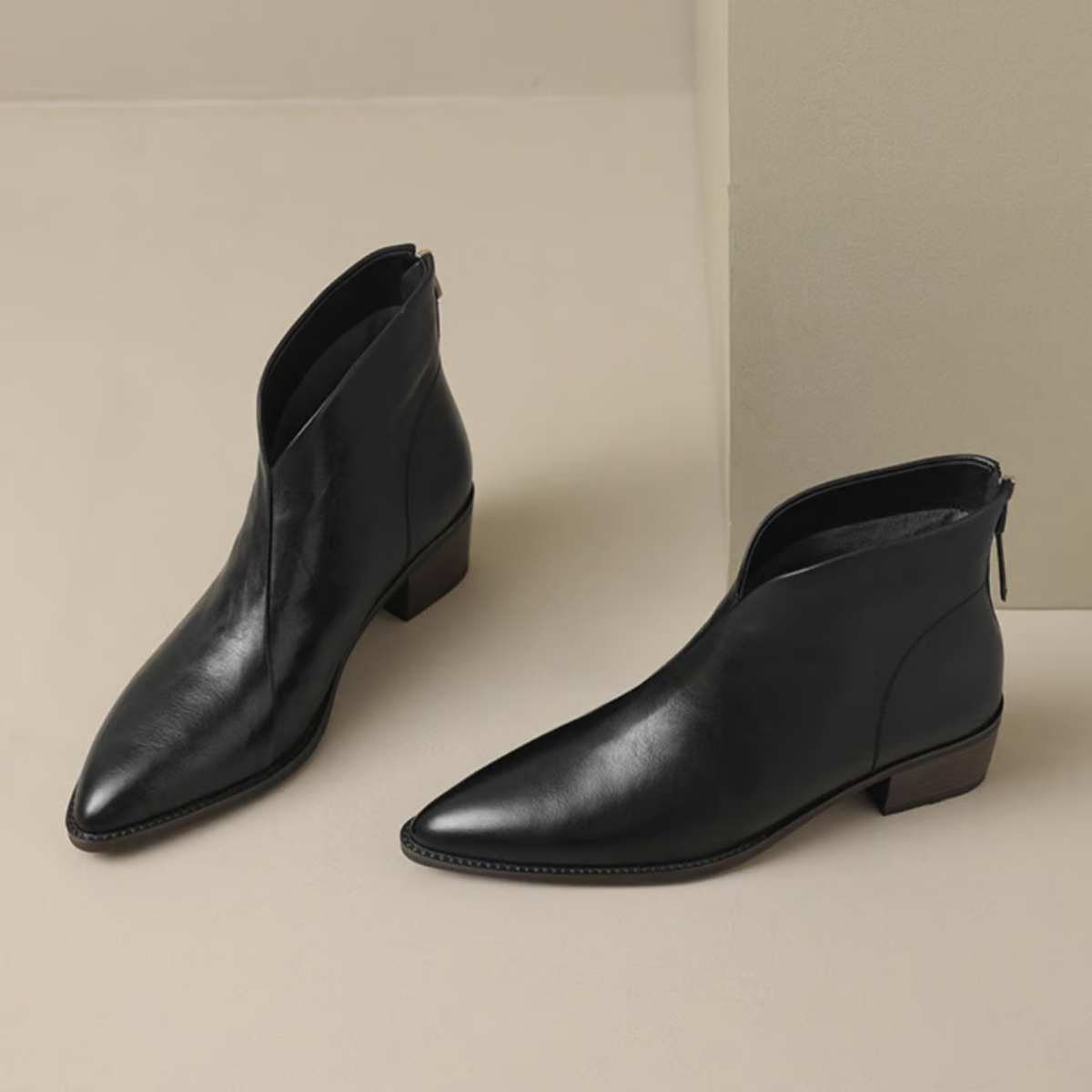 Botines con tacón bajo