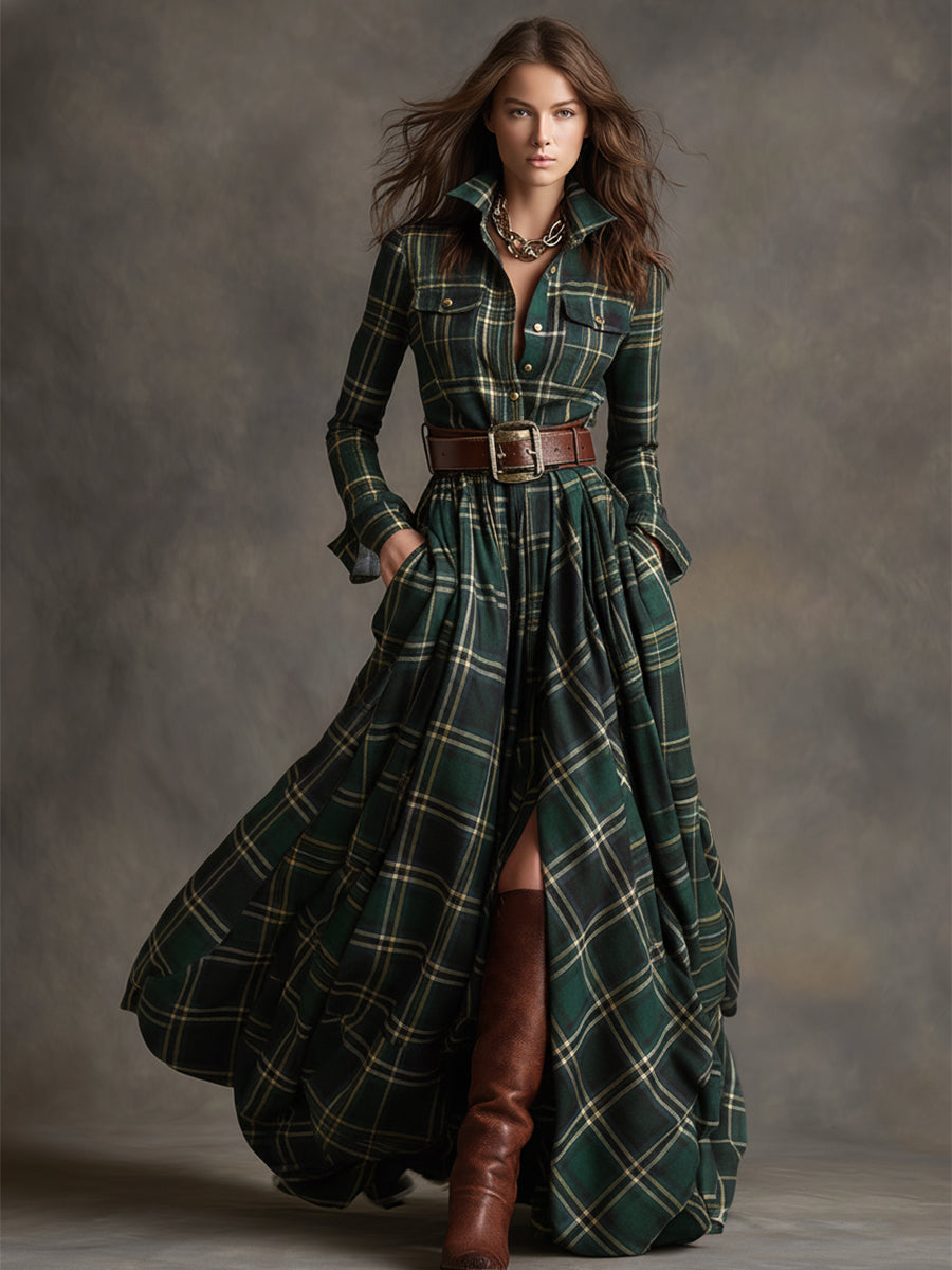 Vestido camisero estampado