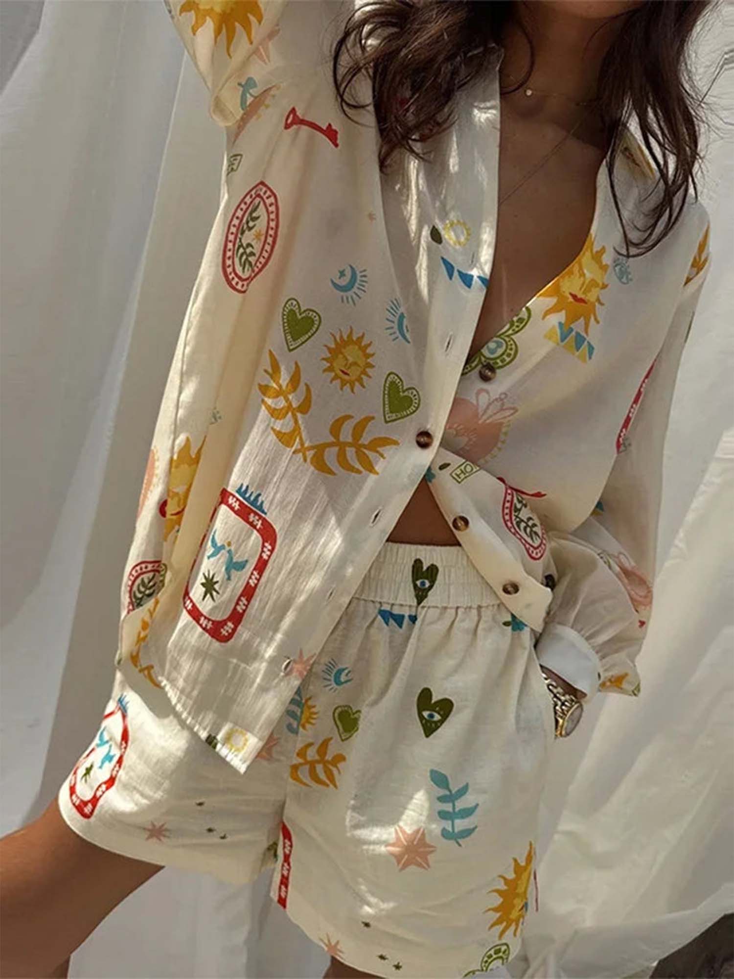CONJUNTO CAMISERO ESTAMPADO CON SHORT