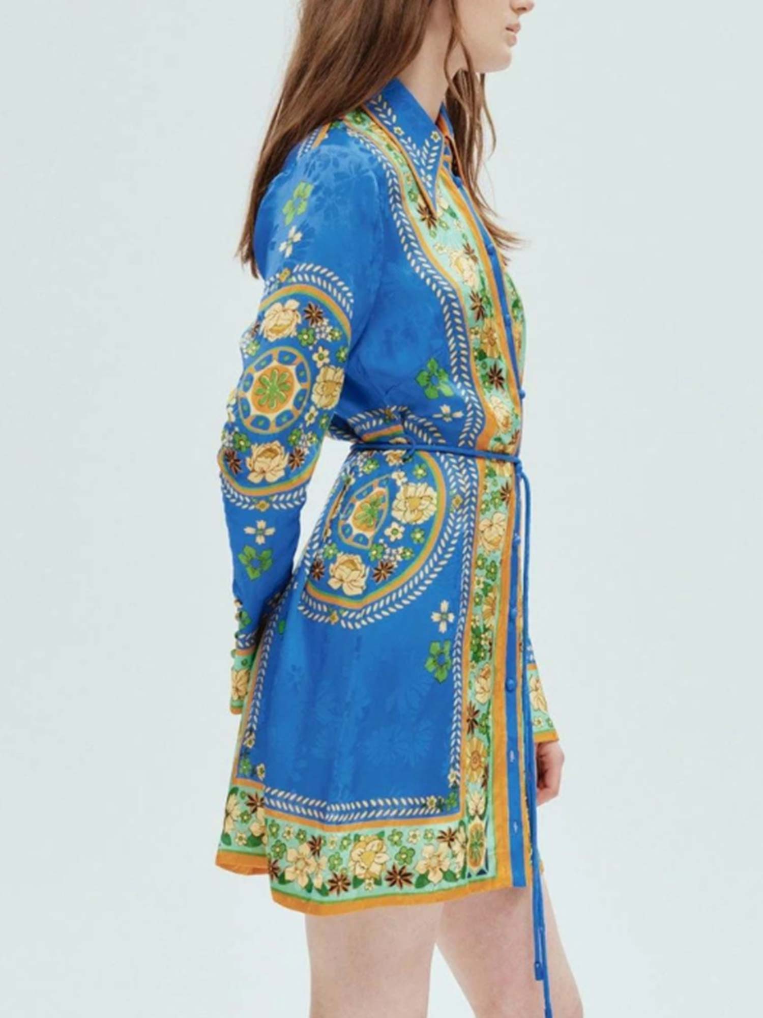MINI VESTIDO BOHEMIO CON CINTURÓN