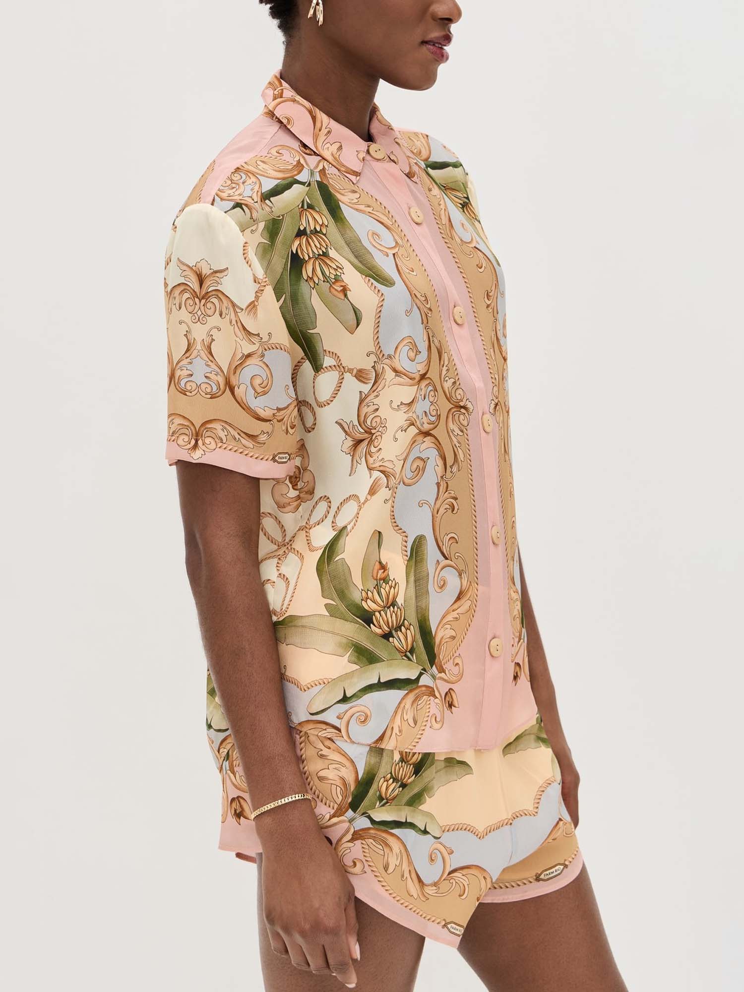 CONJUNTO CAMISERO ESTAMPADO BARROCO TROPICAL