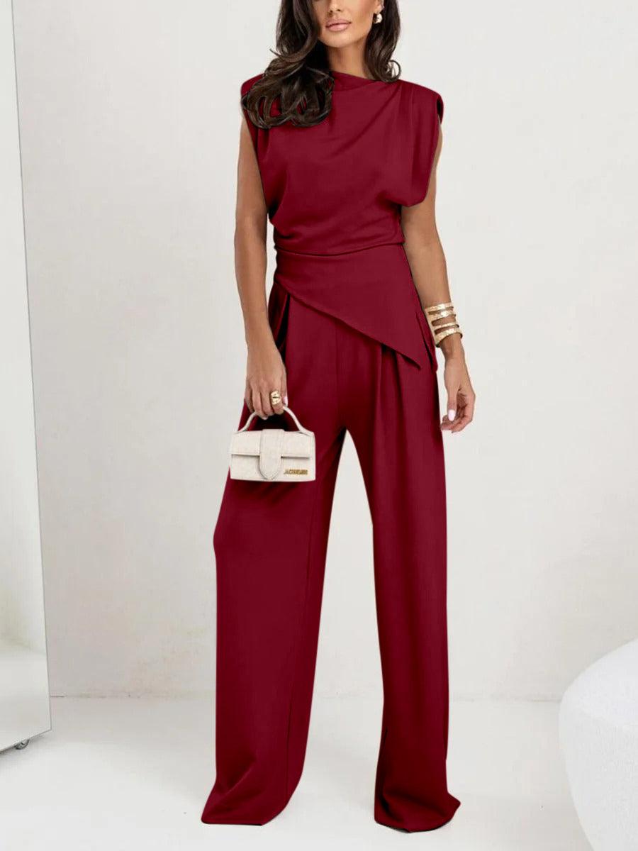 Conjunto sin mangas irregular