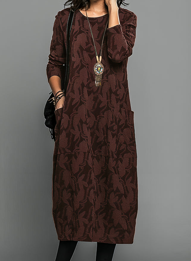 Vestido con cuello redondo