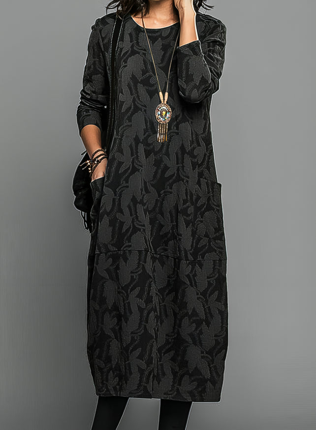 Vestido con cuello redondo