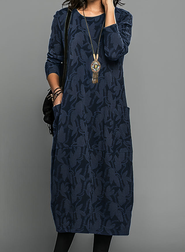 Vestido con cuello redondo