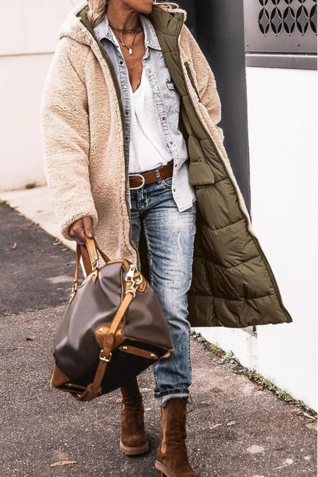 Chaqueta reversible con forro