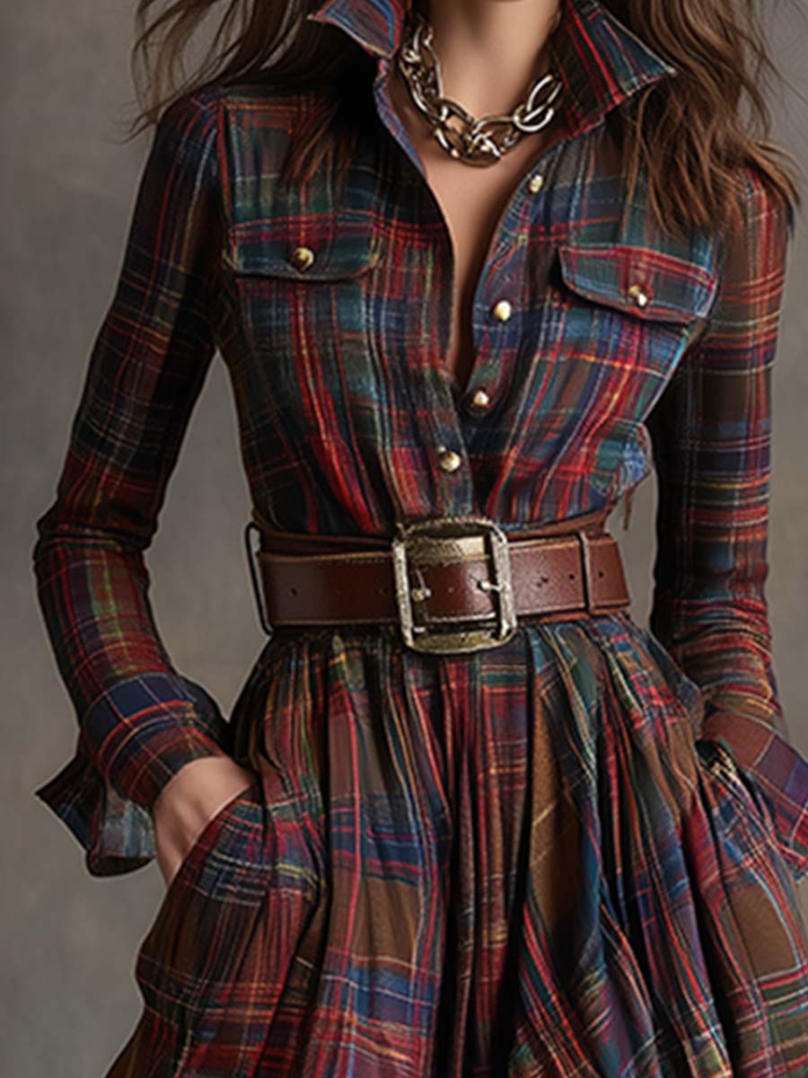 Vestido camisero estampado