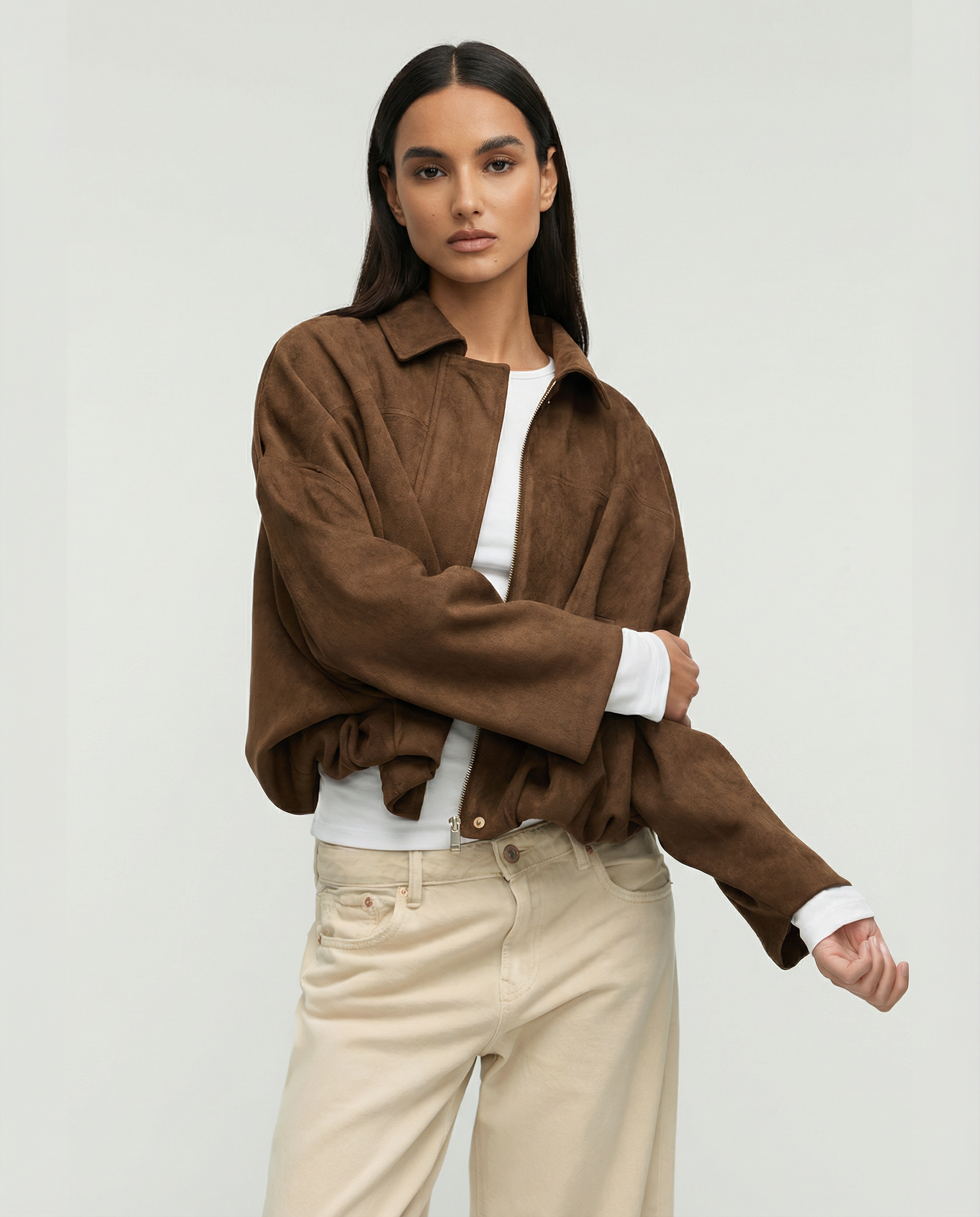 CHAQUETA ANTE OVERSIZE