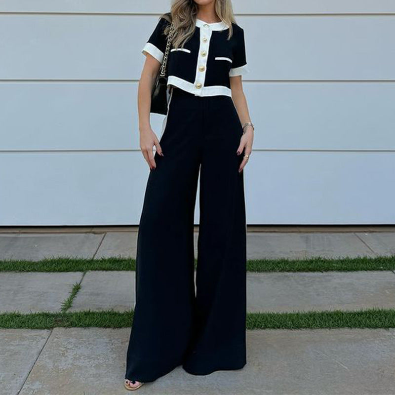 Conjunto corto y pantalón recto