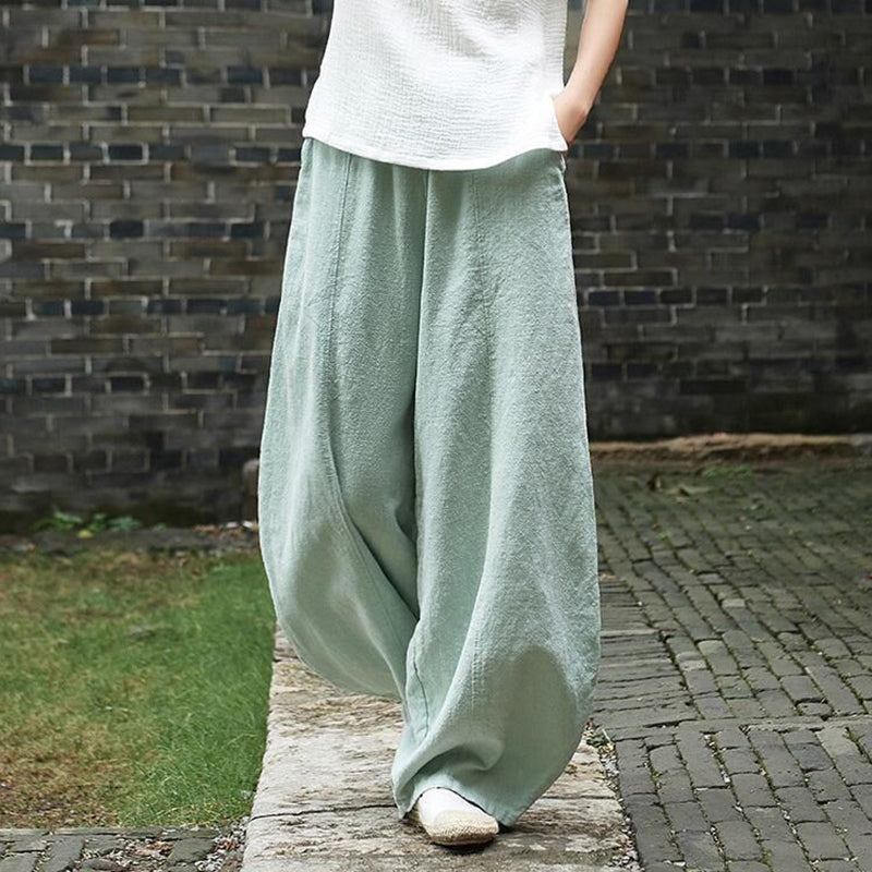 Pantalones con bolsillos lisos y farol