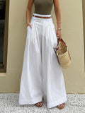 Pantalones anchos de algodón